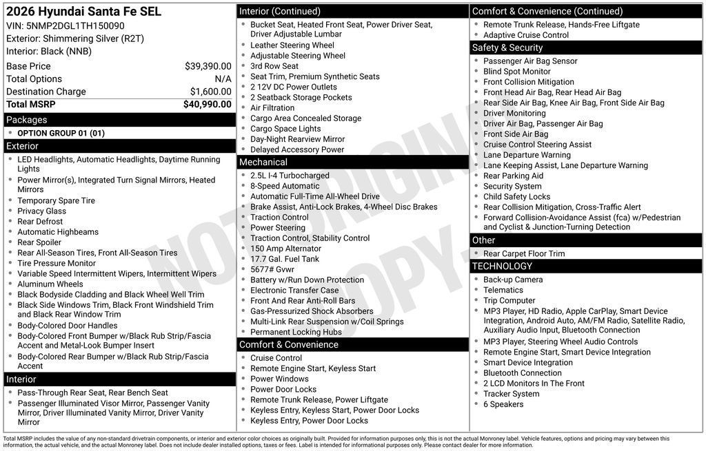 hyundai santa fe 2026 5NMP2DGL1TH150090 image hyundai santa fe 2026 5NMP2DGL1TH150090 image